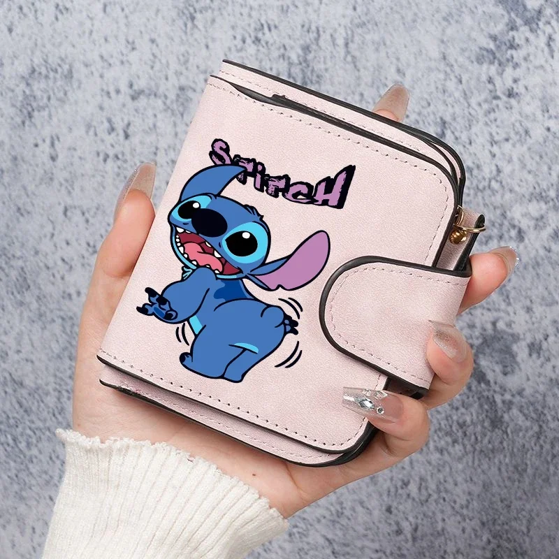 Stitch Cute Wallet Women New Disney Anime Coin Purse Fashion Clutch Bag Girls Travel School ID Card Holder Pouch Gift Hot Sales