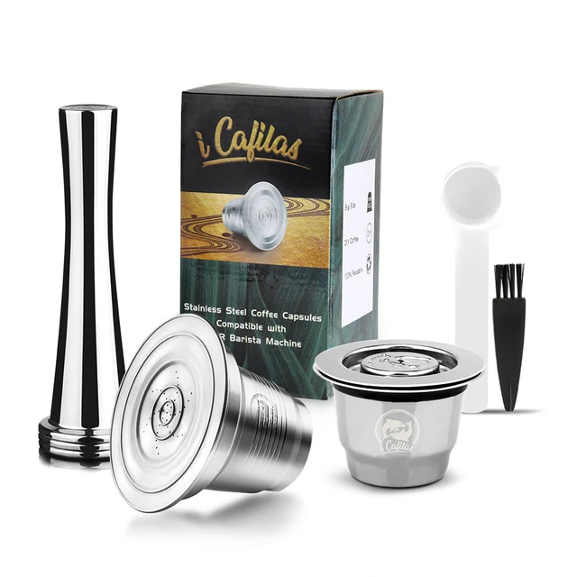 Reusing Nespresso-Kaffeepads L'Or Barista Kaffeekapseln aus Edelstahl, kompatibel mit L'Or Barista-Kaffeemaschinen icafilas
