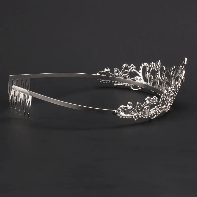 Hot selling children's holiday performance crown birthday party hair accessories rhinestone alloy princess crown