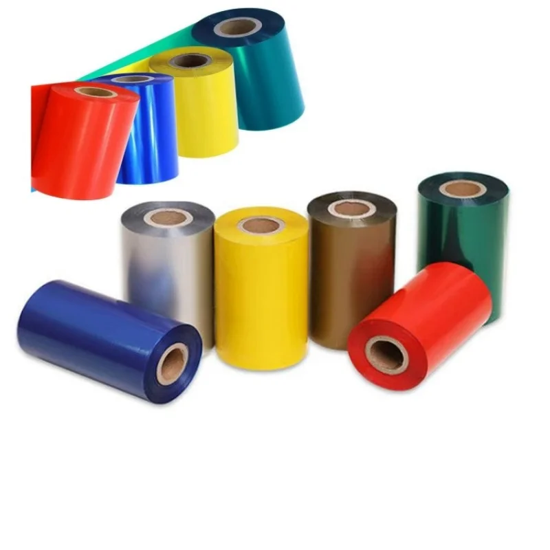 

Color wax/resin thermal transfer ribbon printer barcode printer, 110mm * 300m, for coated synthetic paper stickers (red)