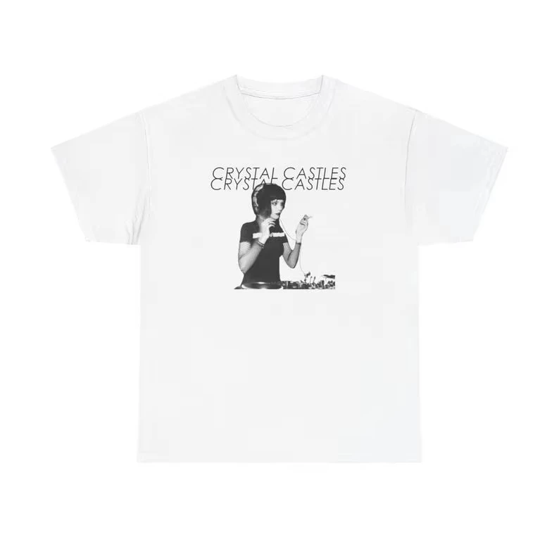 Crystal Clusters Pixel Castle Crystal Castles Band Graphic T-Shirt Cotton Men Women Streetwear Tee