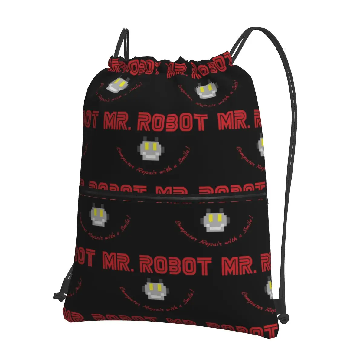 

Mr Robot Logo F Society Hacker Backpacks Multi-function Drawstring Bags Sundries Bag Book Bags for Travel Students