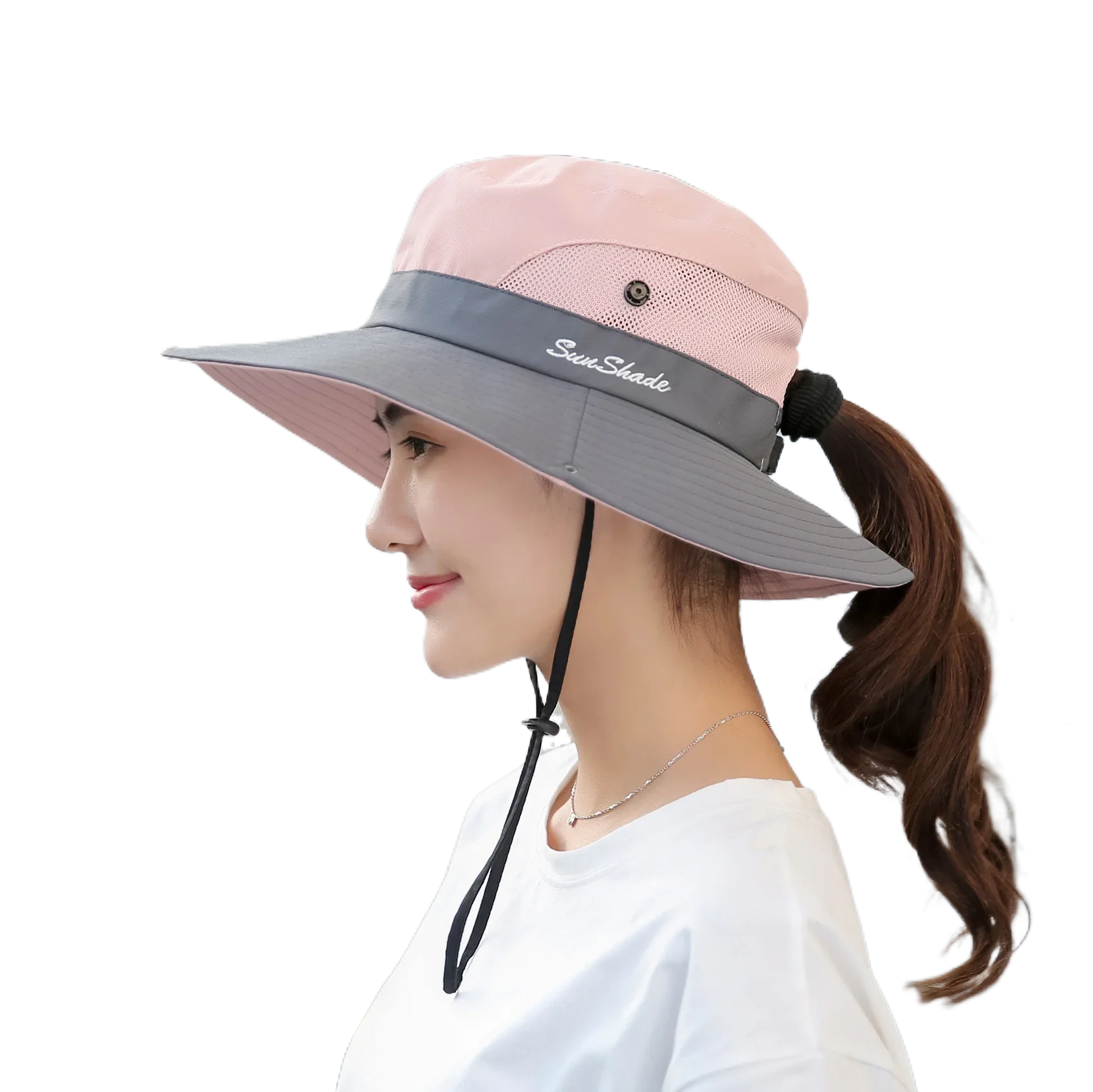 

Brand Oohmy Small Head Wide Brim Sun Hat for Women and Girls, Fishing and Bucket, Beach Caps, Hiking Sports, 3in, 8cm, UPF 50 +