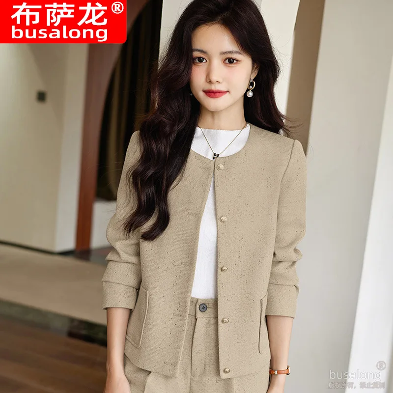 Short Suit Coat Women's Small Autumn New Elegant Business Suit Socialite Casual Fashion Set Suit