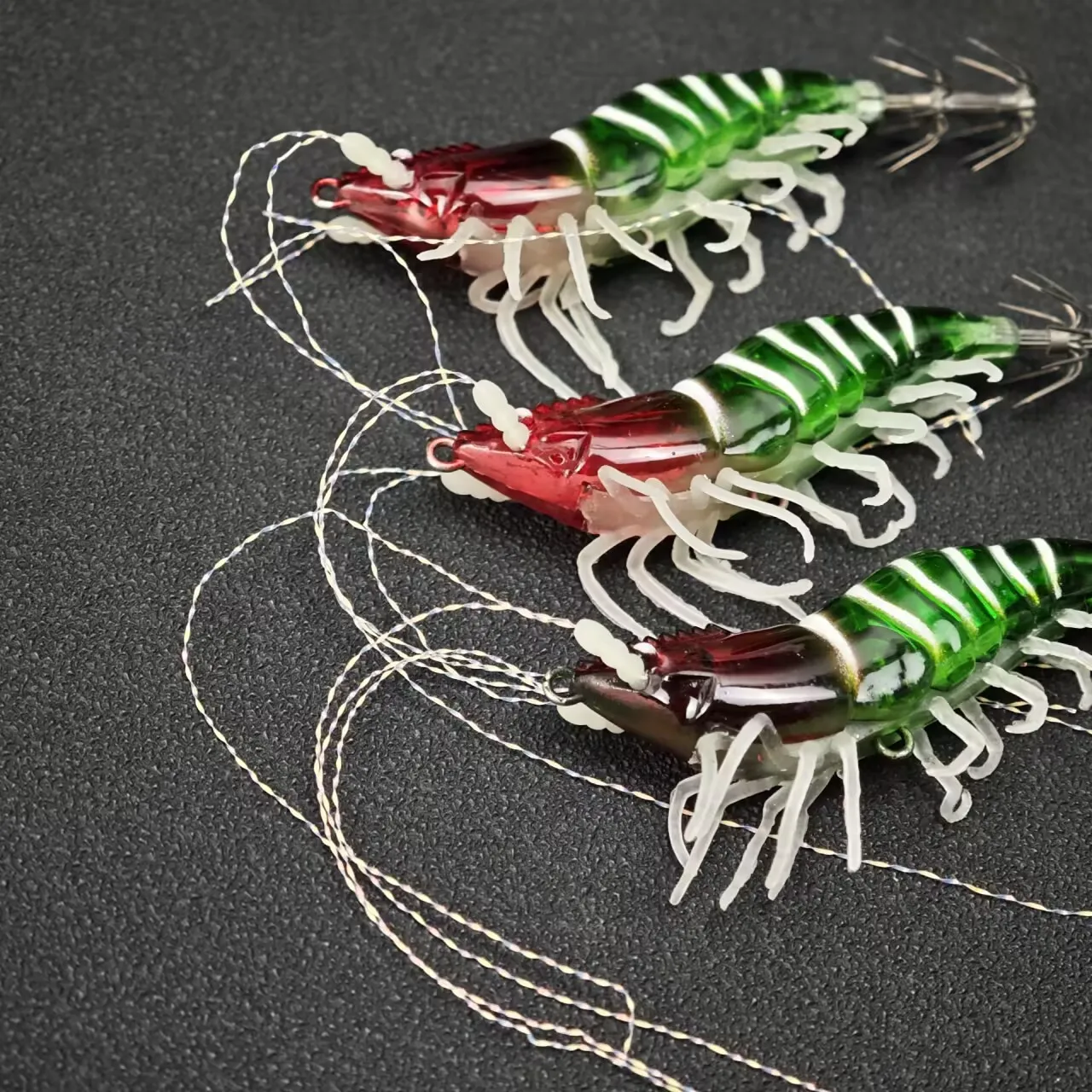 3 Stück 8cm Glow Horizontal Egi 3.0 # Tintenfisch-Simulationsköder, Garnelenköder, Tintenfisch-Angelzubehör, Horizontal-Jig – Detail 3