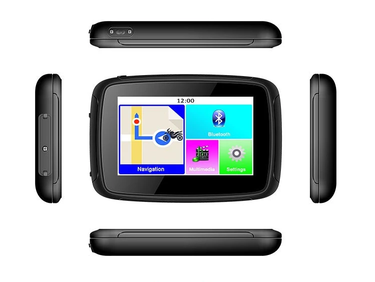 

5-дюймовый мотоциклетный навигатор высокой четкости Wince, портативный уличный навигатор с защитой от GPS