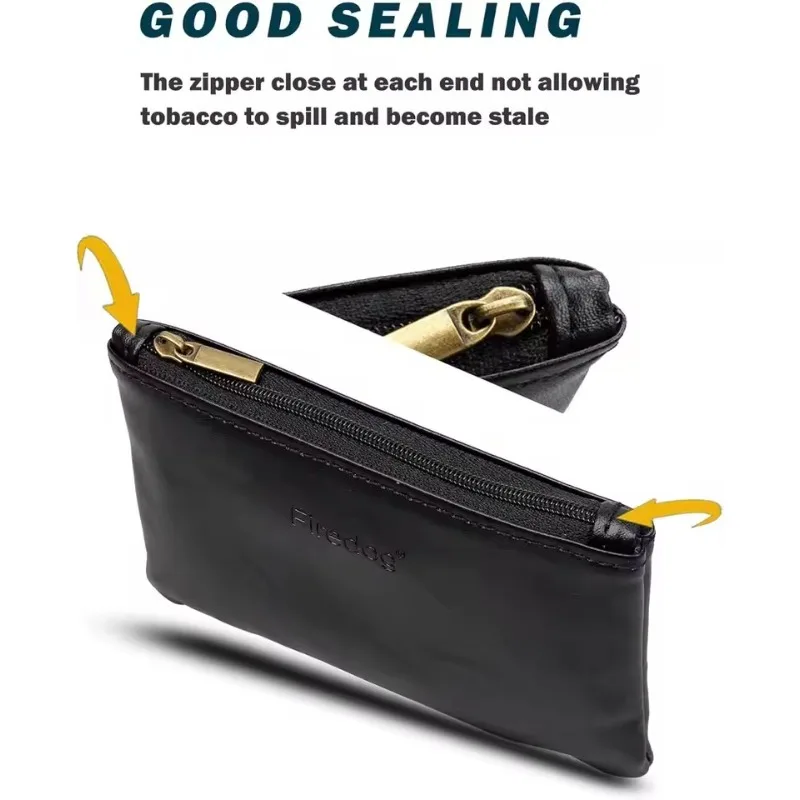 PU Leather Tobacco Pouch Portable Herb Tobacco Storage Bag for Smoking Pipe Cigarette Rolling Paper Smoking Accessories