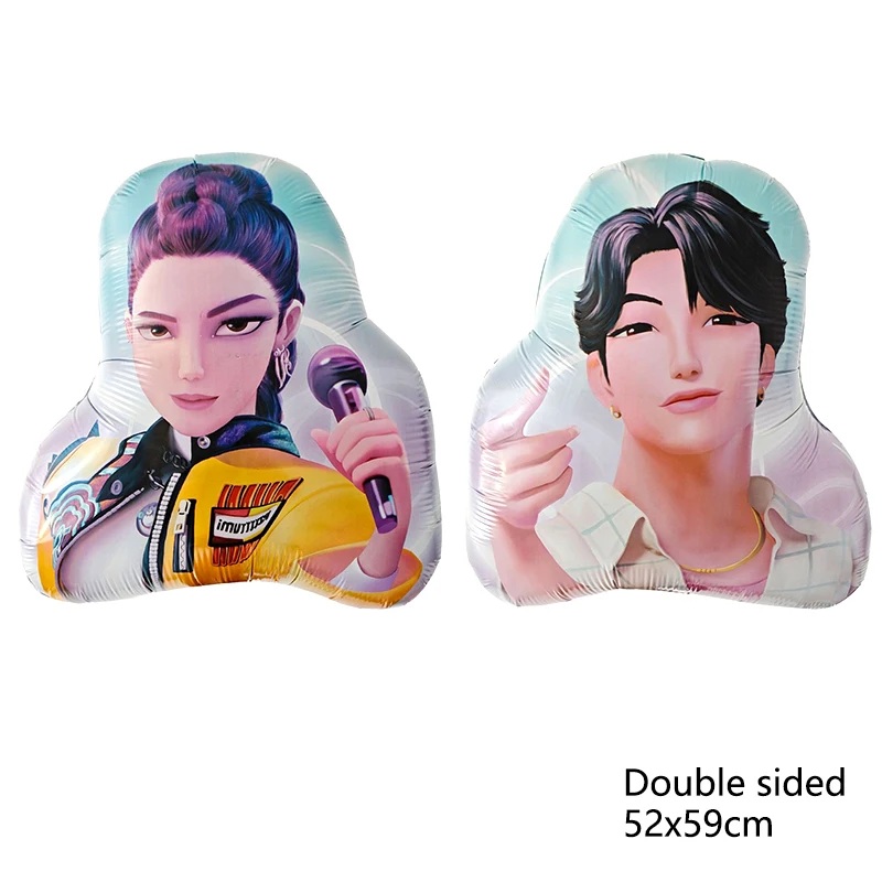 بالون Kpop Demon Hunters لتزيين حفلات أعياد الميلاد، بالونات ألومنيوم رومي، مستلزمات حفلات الأطفال، ديكور مناسب للهدايا #2