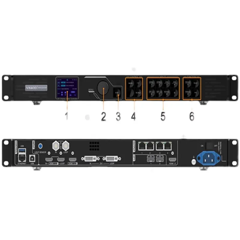 Factory direct sales NOVAStar-VX400 video processor, 4 network ports, maximum load point 2.6 million pixels