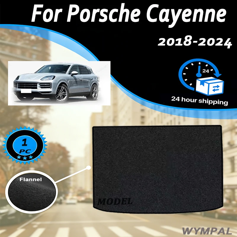 

Велюровые коврики для багажника Porsche Cayenne 2018-2024, черные, для пола, автомобильные аксессуары