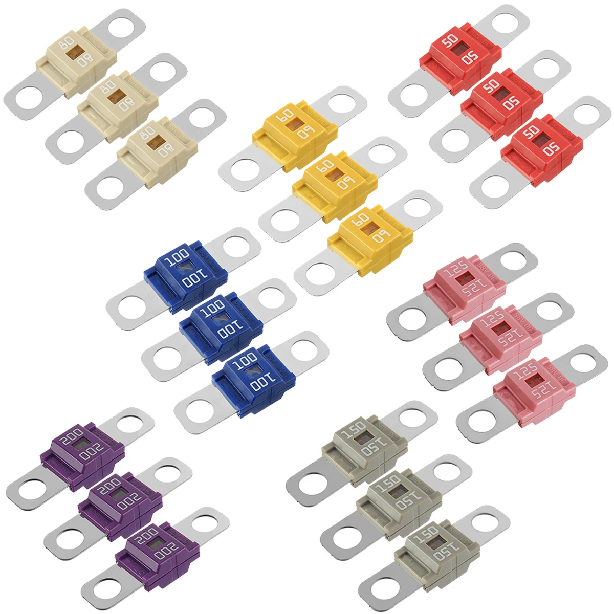 3Pcs Pec Fuse Dc 58…