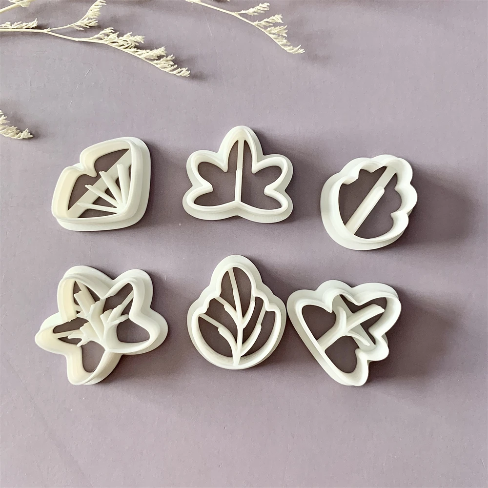 Ohrringschneider aus Polymer-Ton mit Herbstblättern, 3 Größen, blattförmige baumelnde Tonformen für Anhänger, Schmuck, handgefertigte Schneidwerkzeuge – Detail 6