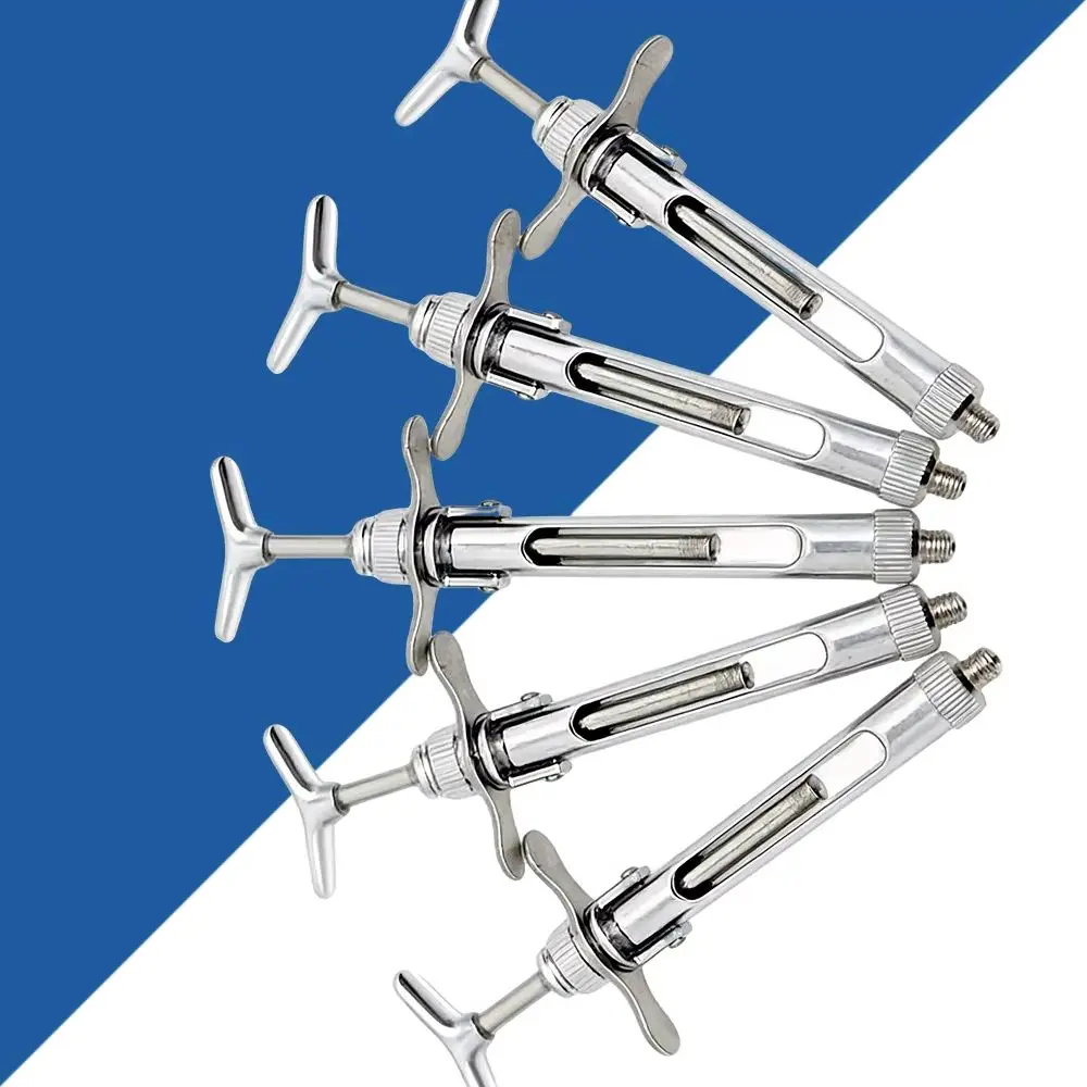 2.2ml Quantitative Stainless Steel Dental Syringe, Precision Dispensing Instrument for Dental and Medical Dose Control