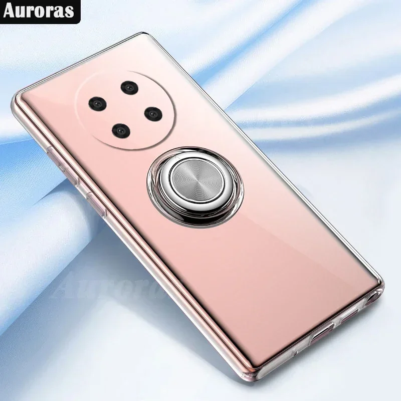 Auroras For Cubot X90 Case With Finger Ring Transparent Silicone Shell For Cubot X90 Cover Fundas