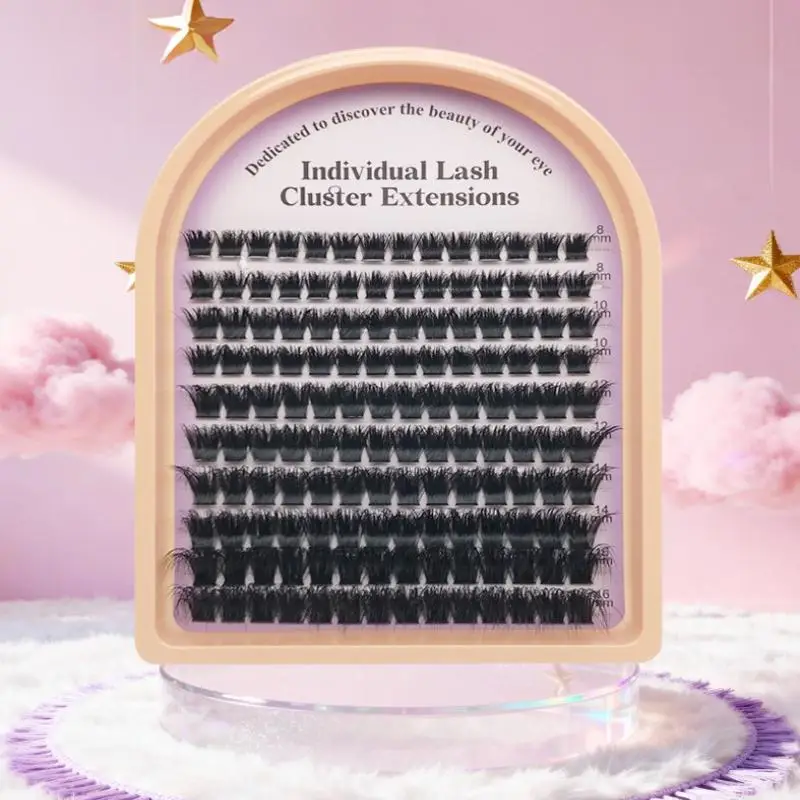 

10Rows 5D Fluffy Thick Eyelash Clusters 60-160D D/DD Curl Wispy Individual Lashes 8-16mm Mix Eyelash Extensions False Eyelashes