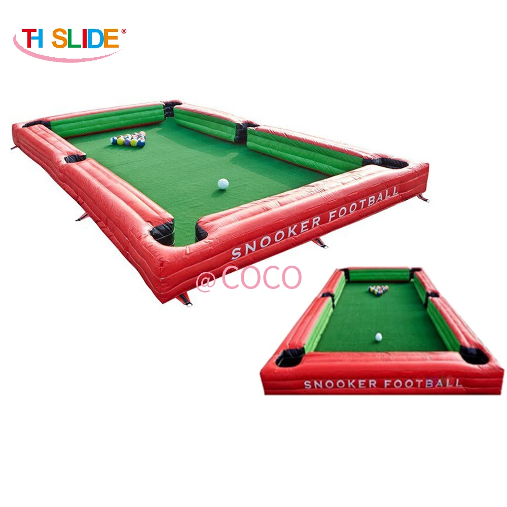 

8x5m giant snooker football court inflatable billiards,human foot snooker ball sport game with balls