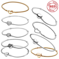 2025 New 925 sterling silver charm bracelet for women's fashion classic crown heart original DIY bracelet high quality jewelry