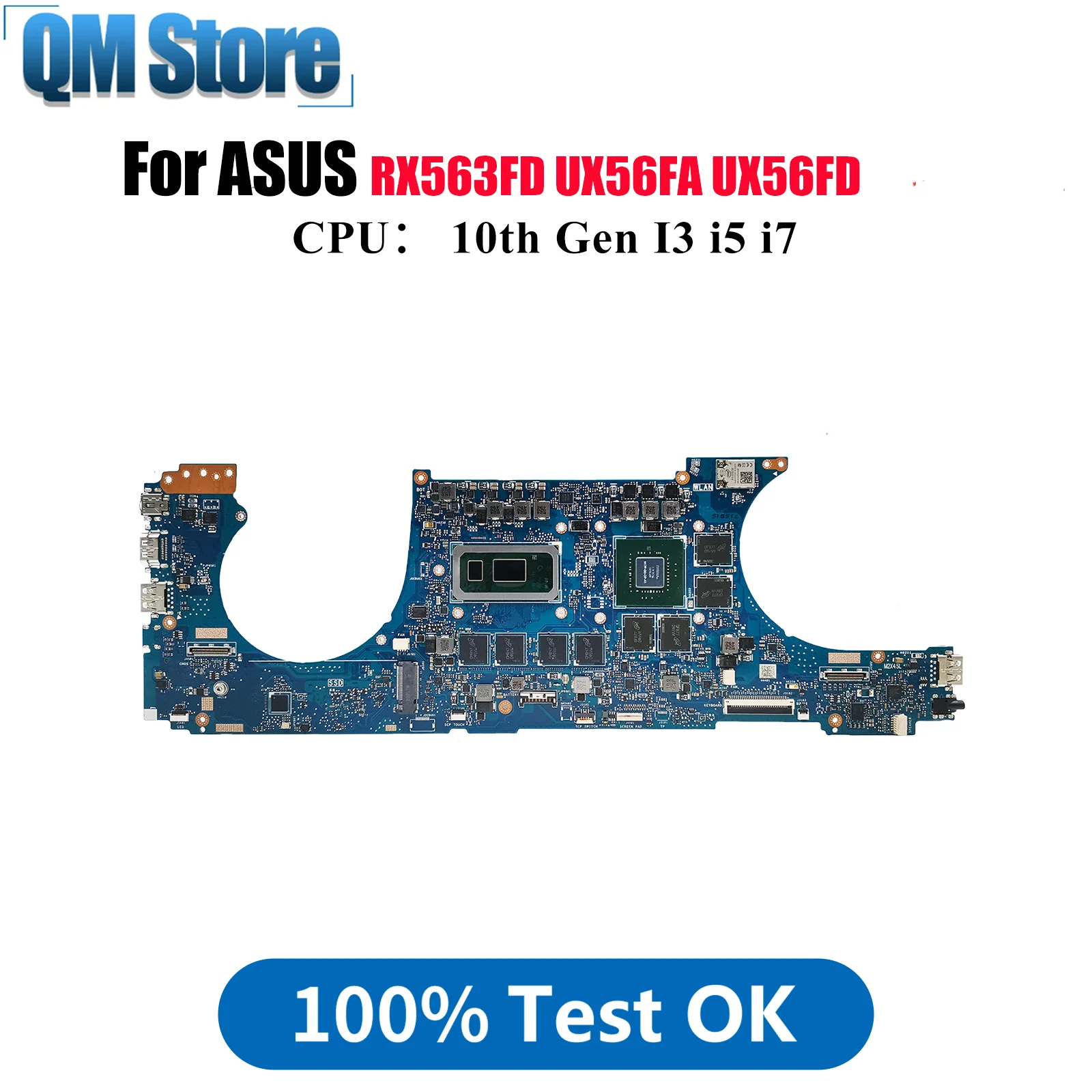 

UX563FD Материнская плата для ноутбука ASUS ZenBook UX56FD UX563 RX563FD UX56FA BX563FD Q536FD Материнская плата для ноутбука 10-го поколения I3 i5 i7