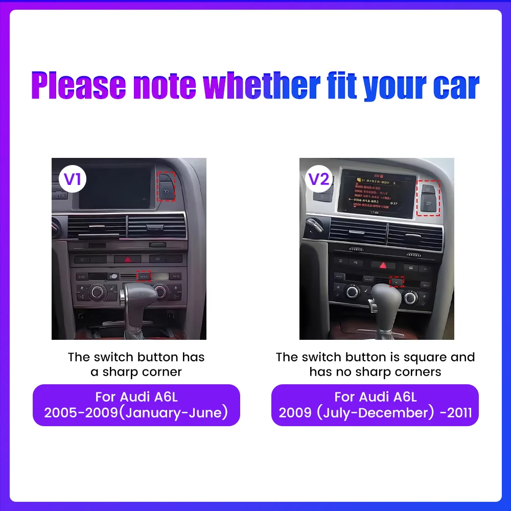 Android Car Stereo Radio For Audi A6 2005-2012 GPS Navigation Multimedia Player Carplay Android Auto 8.8