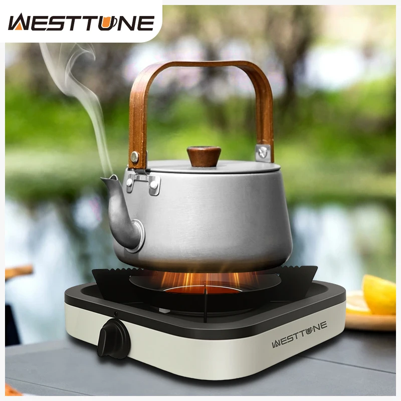 WESTTUNE Estufa de gas portátil para acampar Estufa de cocina al aire libre Quemador de gas propano butano de 3600 W con encendido electrónico para barbacoa