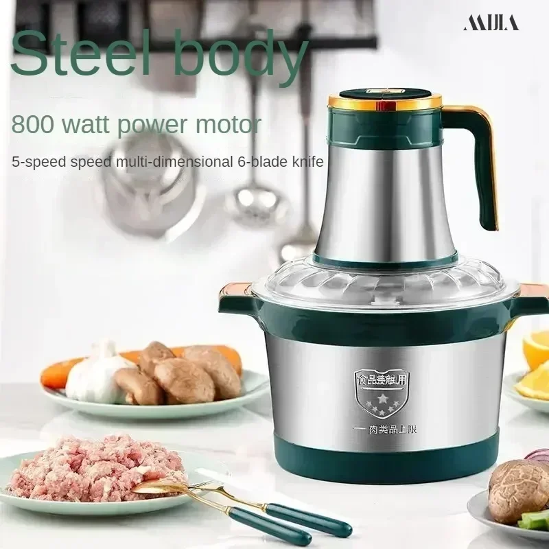 

Fully automatic stainless steel electric meat grinder household food processor for mixing fillings and dough