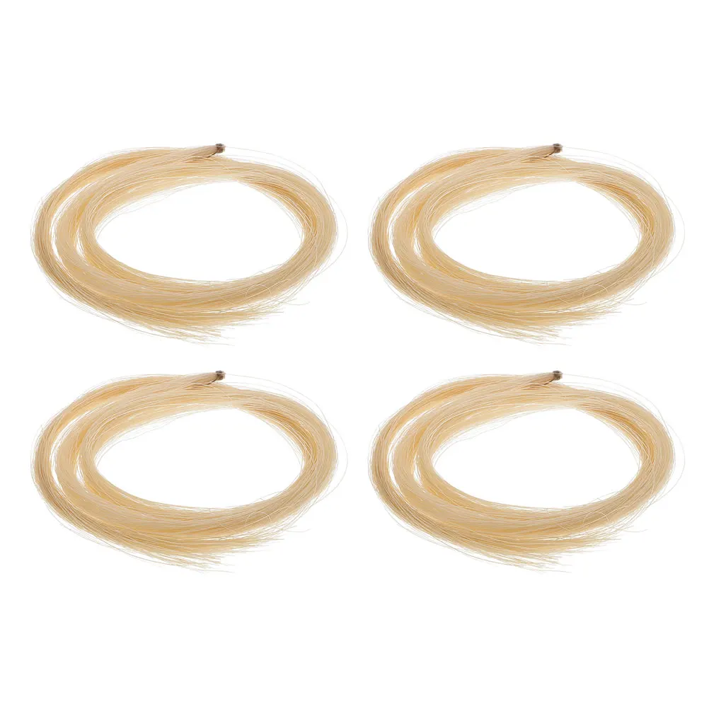 

4pcs Violin Bow Hair Replacement Horsehair for Violin Viola Cello Natural Material Enhanced Sound Durable Musical Instrument