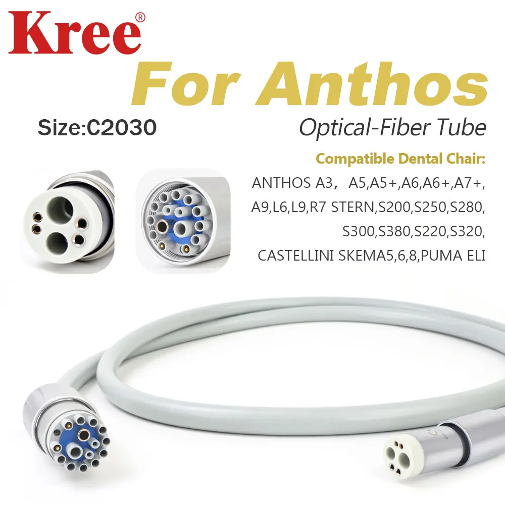 

Dental Turbine handpiece tubing 6holes with Fiber Optic Tube with light Fit Cefla/Anthos/Castellini Turbine Dentistry Chair Unit
