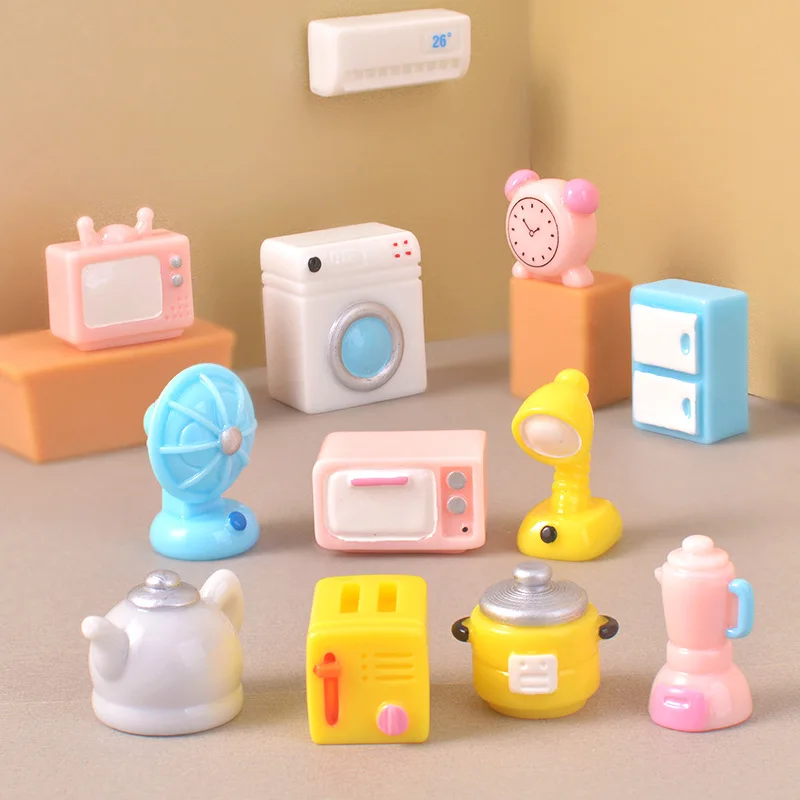 

100pcs Kawaii Resin Flatback Simulation Household Appliances Model Cabochon DIY For Home Dollhouse Decoration Crafts