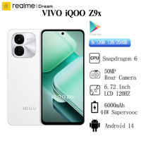 New VIVO IQOO Z9x Snapdragon 6 Gen 6000mAh 44W SuperVOOC 6.72 Inch LCD 120Hz 50MP Rear Camera  OTA Update