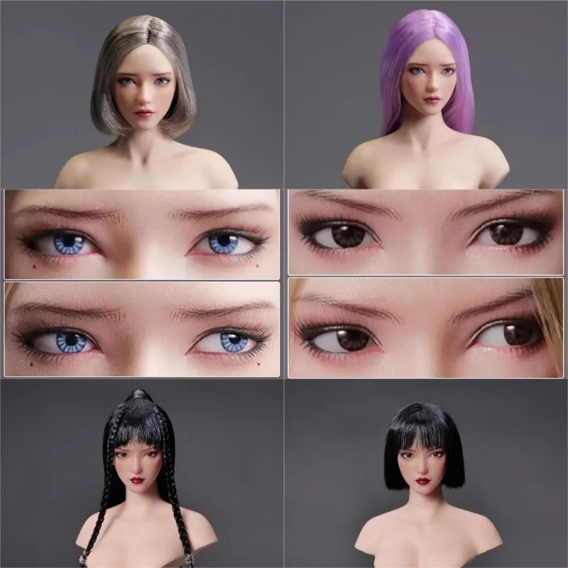 

Presale YMT112 YMT111 YMT108 YMT105 YMT104 1/6 Scale Asia Girl Movable Eyes Head Sculpt Model Fit 12'' Toy Figures PH Pale Body