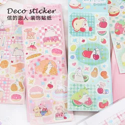 2 pcs Creative decoration cute cartoon and paper stickers small pattern milk puppy hand tent Scrapbooking accessories