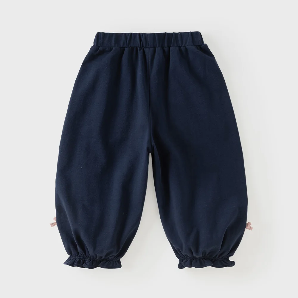 Dave Bella Autumn Pant Baby Girls Trousers Elastic Waist Cute Kids Casual Clothing Children Sports Outdoor Fashion Bow DB3262608