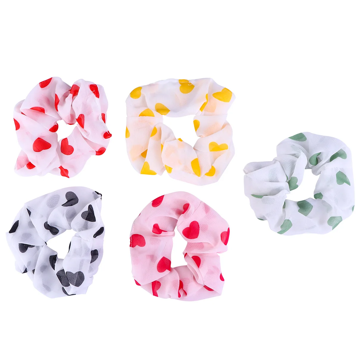 

10pcs Summer Hair Ties Chiffon Fabric Large Ring Scrunchies Girls Head Miss Comfortable Practical Outdoor Travel Party Unique