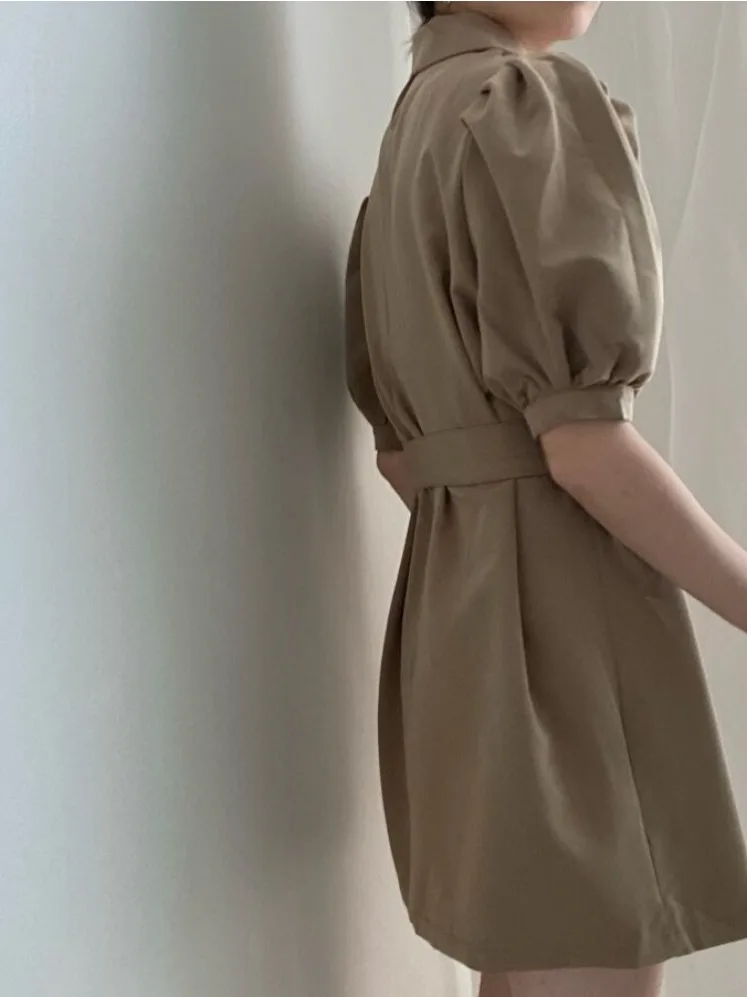 Faionable collier ort Sve Midi Dr East Gate 2025 nouveau Sle Slim Fit bouton unique bulle Sve Dr