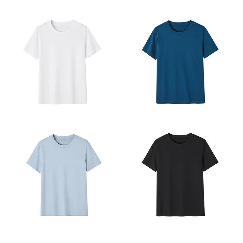 

Sweet Tea Home 6 Colors Lin Silk Charmeuse Cotton T-irt Women's Basic round Ne V-Ne Slim ort Sve T-irt Summer Wear