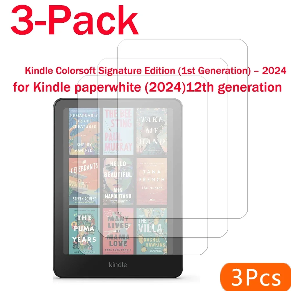 

3PCS PET Screen Protector for Kindle Paperwhite 7.0 (12th gen,2024) 6.8'' (11th Generation,2021) colorsoft Signature Edition