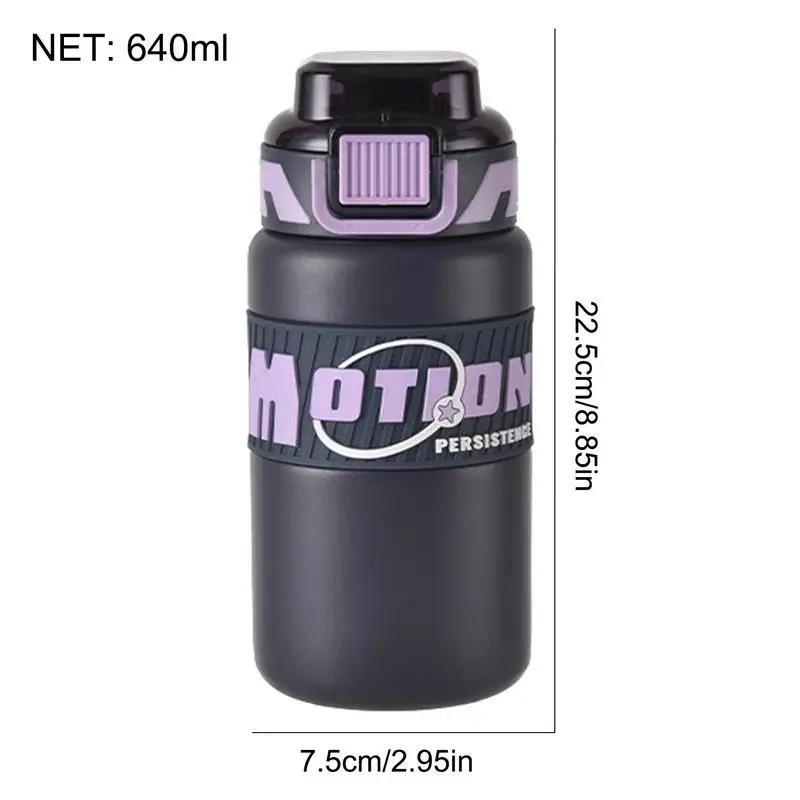 Taza de viaje de acero inoxidable, botellas de agua de acero inoxidable, taza de agua a prueba de fugas de gran capacidad, taza de viaje con tapa de paja