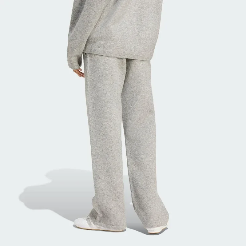 Adidas Four Seasons Women's Clover Casual Knitted Wide Leg Track Pants, Trousers for Women Training & Daily Wear KF2534