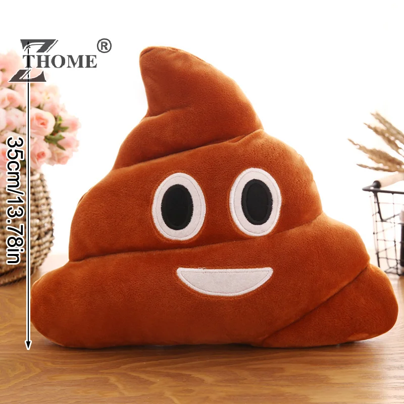 35cm Funny Poop Cushion Plush Pillow Cute Face Expression Shit Doll Stuffed Toy Soft Plush Toy Home Decor Gift Birthday Gift