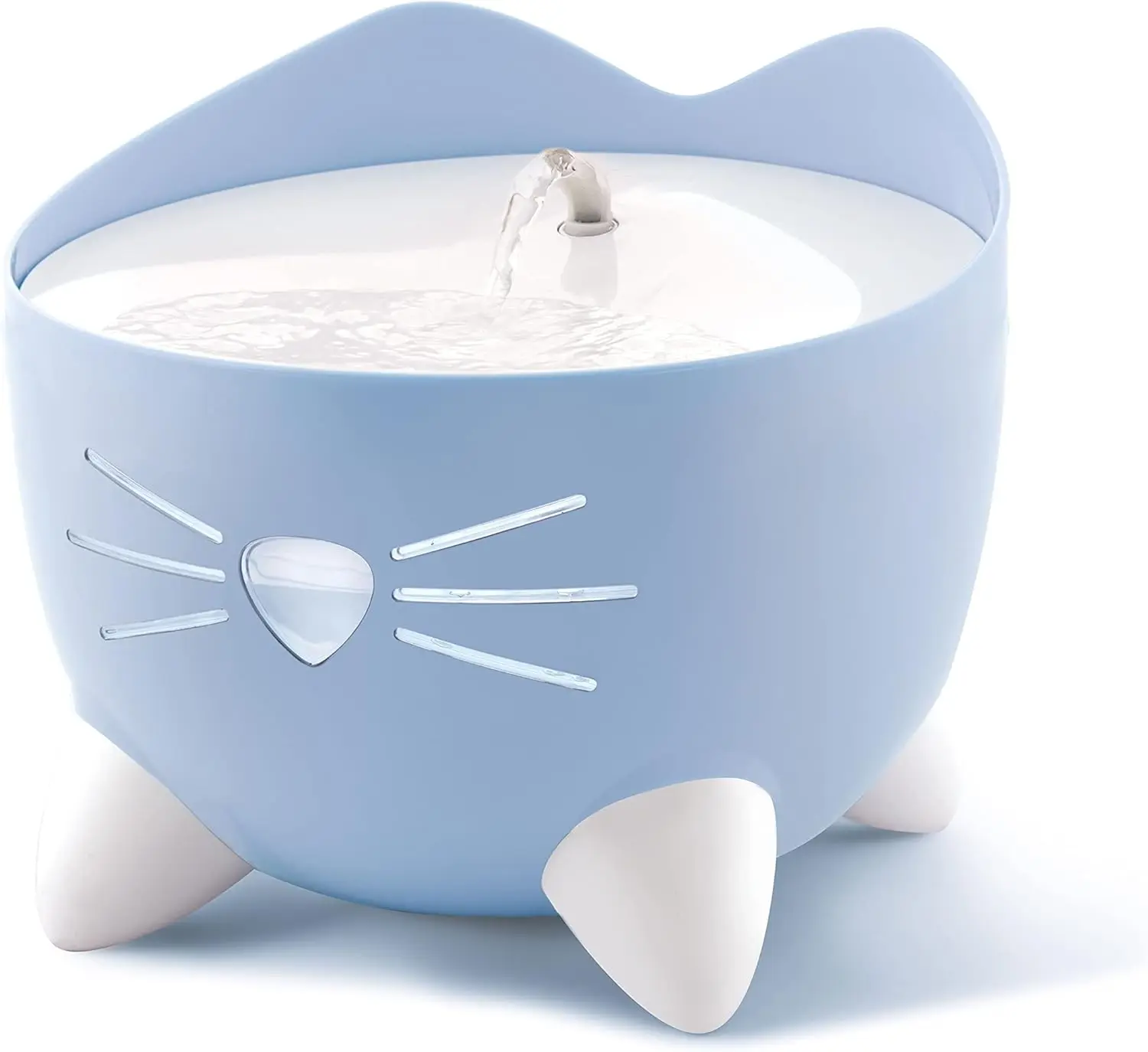 

Quiet Cat Water Fountain with Triple Filter, Wide Drinking Surface & Low Water Alert in Blue
