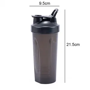 600ml Botol Pengocok Bubuk Protein Portabel Botol Air Anti Bocor untuk Pelatihan Kebugaran Gym Cangkir Pencampur Pengocok Olahraga dengan Timbangan 10 botol air glitter penjualan terbaik - №