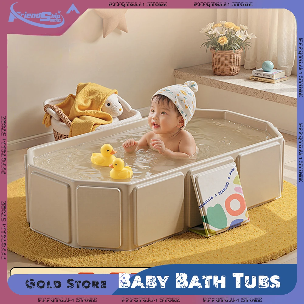 Baby Bath Tubs Folding Durable Baby Tub Portable PVC Thicken SPA Hot Large Tubs with Shower Car Use Newborn Child Bathtub ﻿