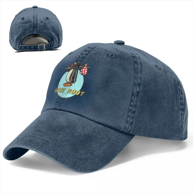 Vintage Noot Hat dla mężczyzn i kobiet Czapki z daszkiem Anguished Denim Nakrycia głowy Pingu Penguin Outdoor Summer