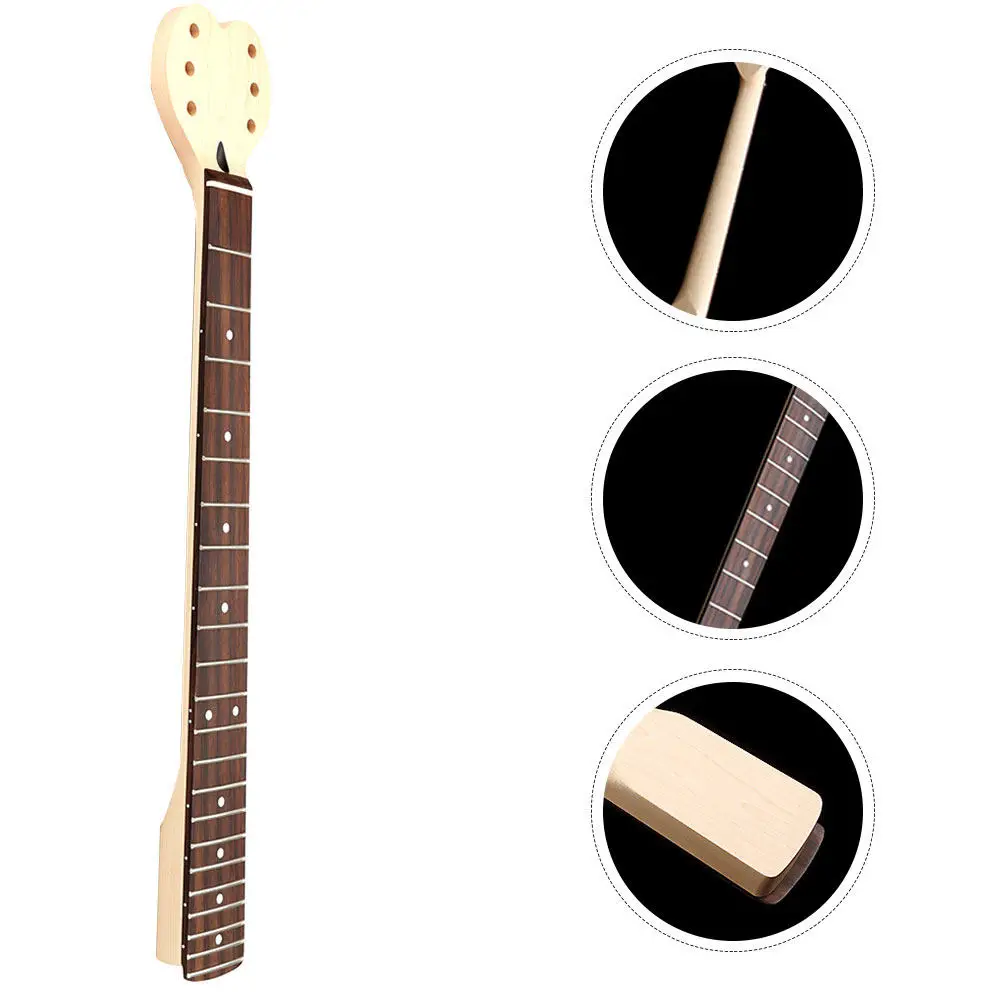 

Guitar Neck for Electric Guitar Wooden Heart-Shaped Design Replacement Part with Luxurious Playing Surface Perfect for Learning