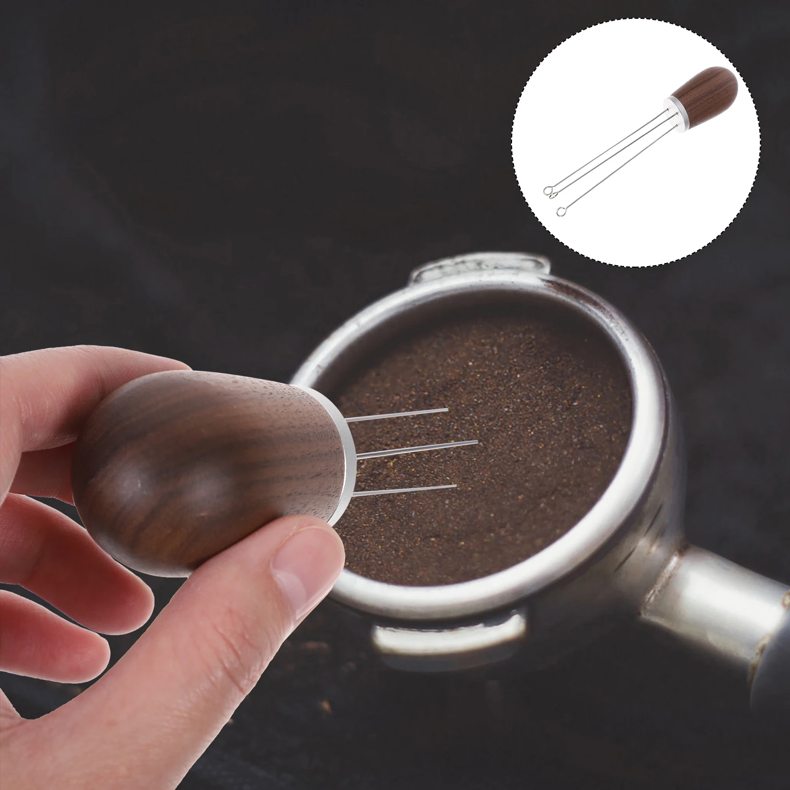 

Espresso Coffee Stirrer Needle Type Manual Stirring Tool Practical Powder Distributor for Cafe Home