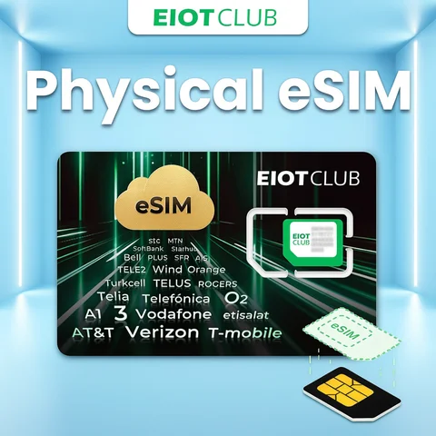 EIOTCLUB ESIM Card – Unlimited ESIM Downloads, Preset 1.1GB Data, Nine Slots Ideal for Travel and Business for Android Phones