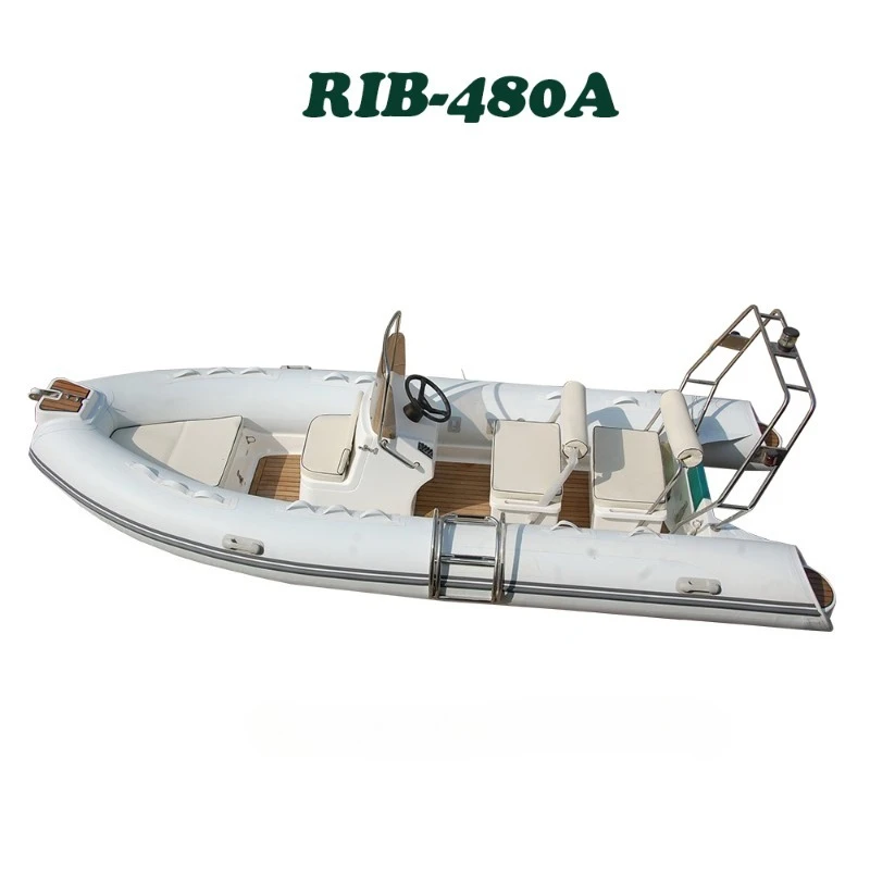 Reinforced 16FT Center Console Boat V-Hull Aluminum/Fiberglass Boats 4.8m Inflatable Rib Boat