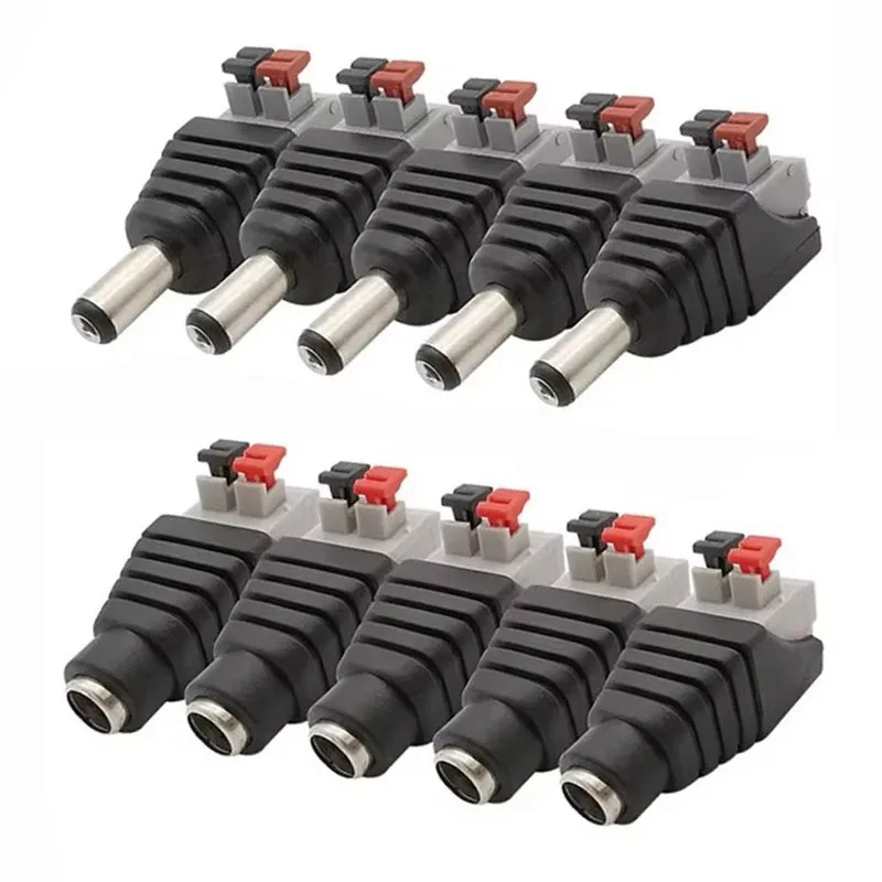 RCA Audio Speaker Connector RCA Male Plug Female Jack Press-on Spring Wire Solder-free Terminal Audio AV Cable Adapter Camera