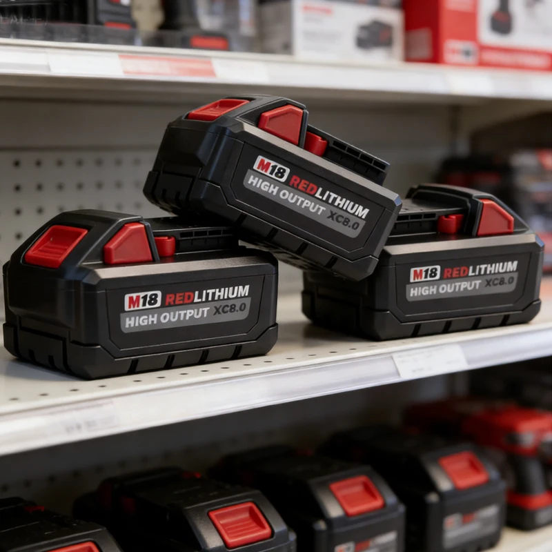 

Milwaukee 8.0Ah 18V Rechargeable Battery, M18B6 48-11-1880 Replacement 48-11-1860 48-11-1850 for M18 All Tools Battery+Charger