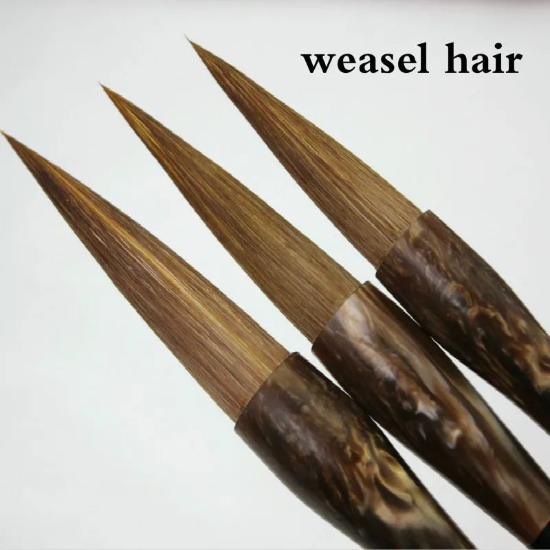 Weasel cabelo chinês caligrafia caneta escova dura lobo escova de cabelo huzhou caligraphie pincéis de pintura chinesa tinta china